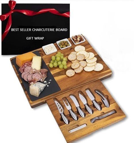 Extra Large Acacia Wood Charcuterie Board Set – NovoBam