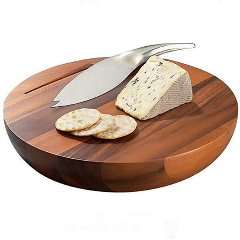 Premium Acacia Round Cheese Board – NovoBam